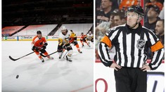 VIDEO: Bezzubý rozhodčí zahájil sezonu NHL uvítacím projevem