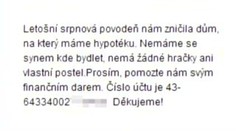 HYENA zneužívá POVODNĚ inzeráty. PODVODEM láká peníze