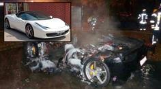 Milionářský synek spálil ferrari za miliony! Chtěl novější model