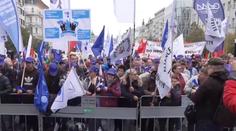 Odboráři v centru Prahy demonstrovali proti chudobě. Kritizovali vládu