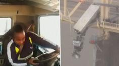 VIDEO: Kamion zůstal viset z mostu. Jak se tam dostal, zachytila palubní kamera