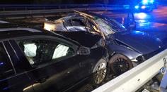 Vážná nehoda zablokovala dálnici D6, zasahoval i vrtulník