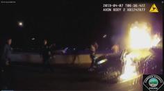 VIDEO: Dramatická záchrana posádky z hořícího auta