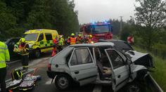 Auto zřejmě dostalo smyk a narazilo do druhého, řidič Favoritu nepřežil