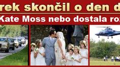 Svatební večírek Kate Mossové se nevydařil. Hosté odjeli o den dříve