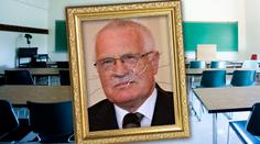 Na Zlínsku "odstřelili" Klause, portréty prezidenta mizí ze školy i radnice