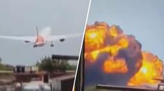 VIDEO: Lidé zaznamenali celý pád letadla. K nebi se valil mohutný dým