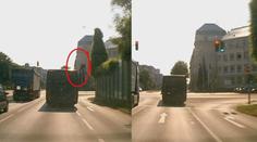 Autobus Českých drah ignoroval červenou a projel křižovatkou velkou rychlostí