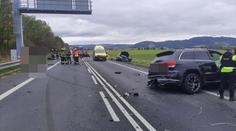 Nehoda čtyř aut zablokovala silnici u Moravské Třebové. Dva zranění
