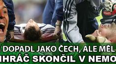 Fotbalový masakr: Hráč v bezvědomí a brankář s rozbitou hlavou