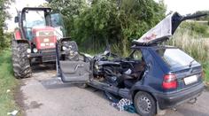 TO JSOU VĚCI! Ožralý traktorista ROZPÁRAL RADLICÍ PROTIJEDOUCÍ AUTO!
