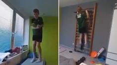 Borec na konec: Jedenáctiletý Tonda si doma postavil vlastní tělocvičnu