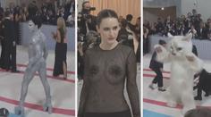 Celebrity na letošním Met Gala šokovaly: Odhalená prsa i kostým kočky