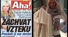 Lucie Borhyová je na MRAZY dobře připravená! Hřát ji bude tento kabát