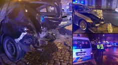 Opilý mladík boural v Praze! Zničil šest aut, ve vozu přitom nejel sám
