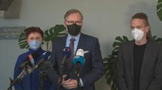 Tisková konference premiéra Fialy z jižní Moravy