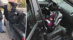 Auto se zamklo s miminkem i klíči uvnitř! VIDEO dramatické záchrany