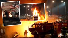 Bujaré oslavy a pak strach o život: Mistrům z Bělehradu hořel bus!