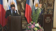 Argentinský prezident Milei v Praze. Setkal se s Fialou, přijal ho i Pavel