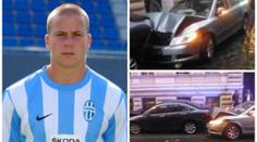 Šílená jízda! Nadějný fotbalista zničil v Praze šest aut, byl opilý