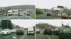 Divoká policejní honička: Řidiče zastavily až hřebíkové pásy. VIDEO