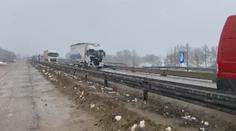 Dálnici D1 zablokovala nehoda náklaďáků, tvořily se dlouhé kolony