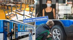 Zavřené další školy, zrušené vlaky. Co bude od listopadu jinak? PŘEHLED