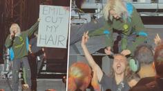 Video z první řady: Frontmanka Linkin Park oholila během koncertu fanouškovi hlavu