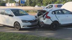 D1 blokovala hromadná nehoda. Dálnici přebíhal chodec