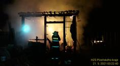 Dřevník na Plzeňsku lehl popelem. Uhořelo v něm čtyřicet křepelek