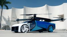 Asijští inženýři ukázali auto budoucnosti. Umí vytáhnout vrtule a změnit se v dron
