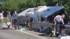 Vážná nehoda na Slovensku. Po srážce autobusu a náklaďáku je devět zraněných