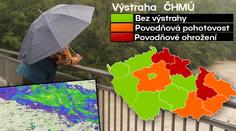 VÝSTRAHA! Povodně hrozí ve třech krajích! PODÍVEJTE SE NA MAPU DEŠTĚ ZDE!