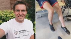 Ochrnutý olympionik dělá pokroky, nohama hýbe a dřiny nelituje