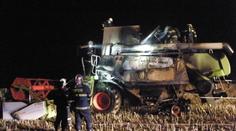 Kombajnistovi shořel během práce stroj. Škoda je šest milionů