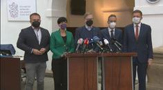 Tisková konference koalice SPOLU a PirSTAN po vzájemném jednání