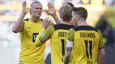Dortmund nasázel Wolfsburgu půltucet gólů. Dvakrát se trefil Haaland