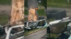 Hrůzná nehoda na Slovensku. Náraz auto se dvěma lidmi roztrhal na kusy