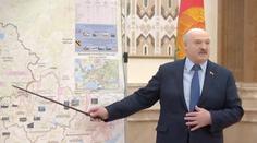 Lukašenko ukázal plány s Ukrajinou, mapa naznačuje i útok na další stát