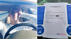 Letiště v Praze nechalo majiteli auta vzkaz, po příletu ho čeká šok
