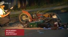 ZBYL JEN ŠROT: U Plzně se srazily dvě motorky, zasahoval vrtulník