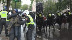 Protesty se zvrhly, davem se prohnal splašený policejní kůň! VIDEO