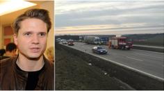 Brzobohatý ošklivě boural na D1. Auto je na odpis!