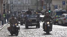 Motorky i auta z druhé světové války. Českem projel historický konvoj