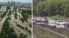 Ulice Texasu zaplavily masy vody. V Houstonu napršelo po kolena