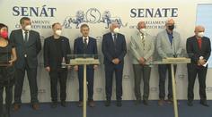 Tisková konference Senátu ke zdraví prezidenta Miloše Zemana
