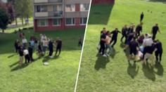 VIDEO: Hromadná bitka na Mostecku. Strkanici museli rozhánět policisté