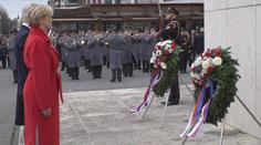 Pavel a Čaputová položili věnce k soše Tomáše Garrigua Masaryka