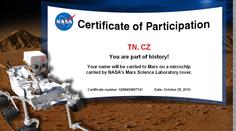 Pošlete své jméno na Mars! Víme jak na to!