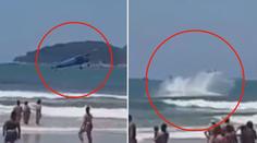 VIDEO: Pilot musel nouzově přistát na moři